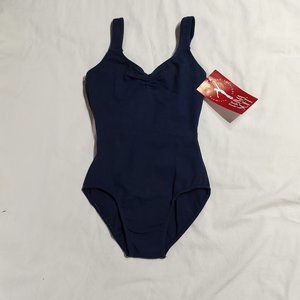 PrimaSoft Dark Blue Adjustable Pinch Neck Tank Leotard Adult Large
